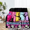 Gymnastics Theme Printed Blanket - Perfect for Couch, Bed, Travel & Outdoor Use | Machine Washable, Cozy & Durable.