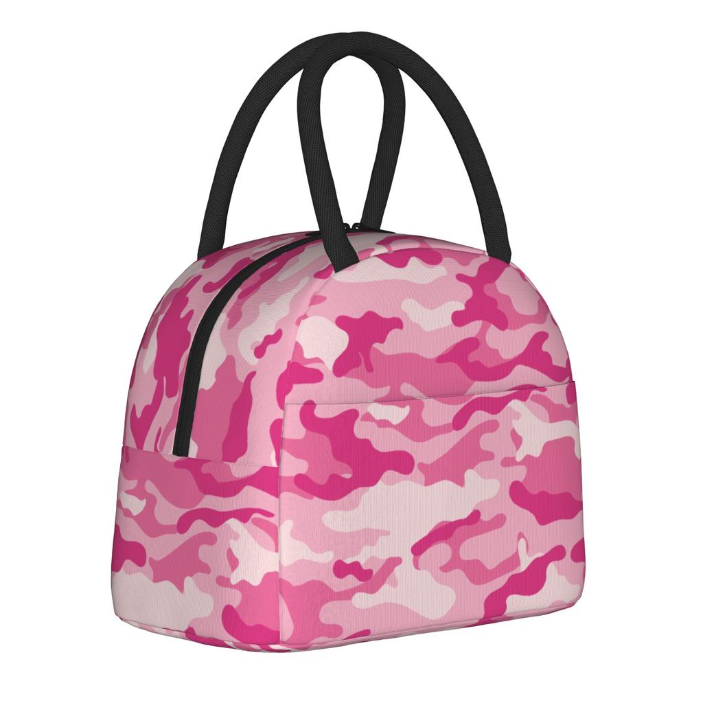Camouflage Star Skull Insulated Lunch Bag Cooler Bag Reusable,Lunch Container High Capacity Tote Lunch Box Food Storage Bags