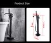 Tuqiu Bathtub Faucet + Handheld Shower Free Standing Rose Gold  BathTub Mixer Taps Floor or Wall Mounted Bathtub Mixer