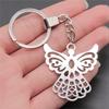 30mm Schlüsselanhänger Flügel Engelsfedern Vintage Schmuckzubehör QY001