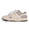 Dunk REGO Hot Dog, Un Sogno Morbido Scarpe da Skateboard Basse Donna Beige Rosa Viola IH7353-010(Team1189-)