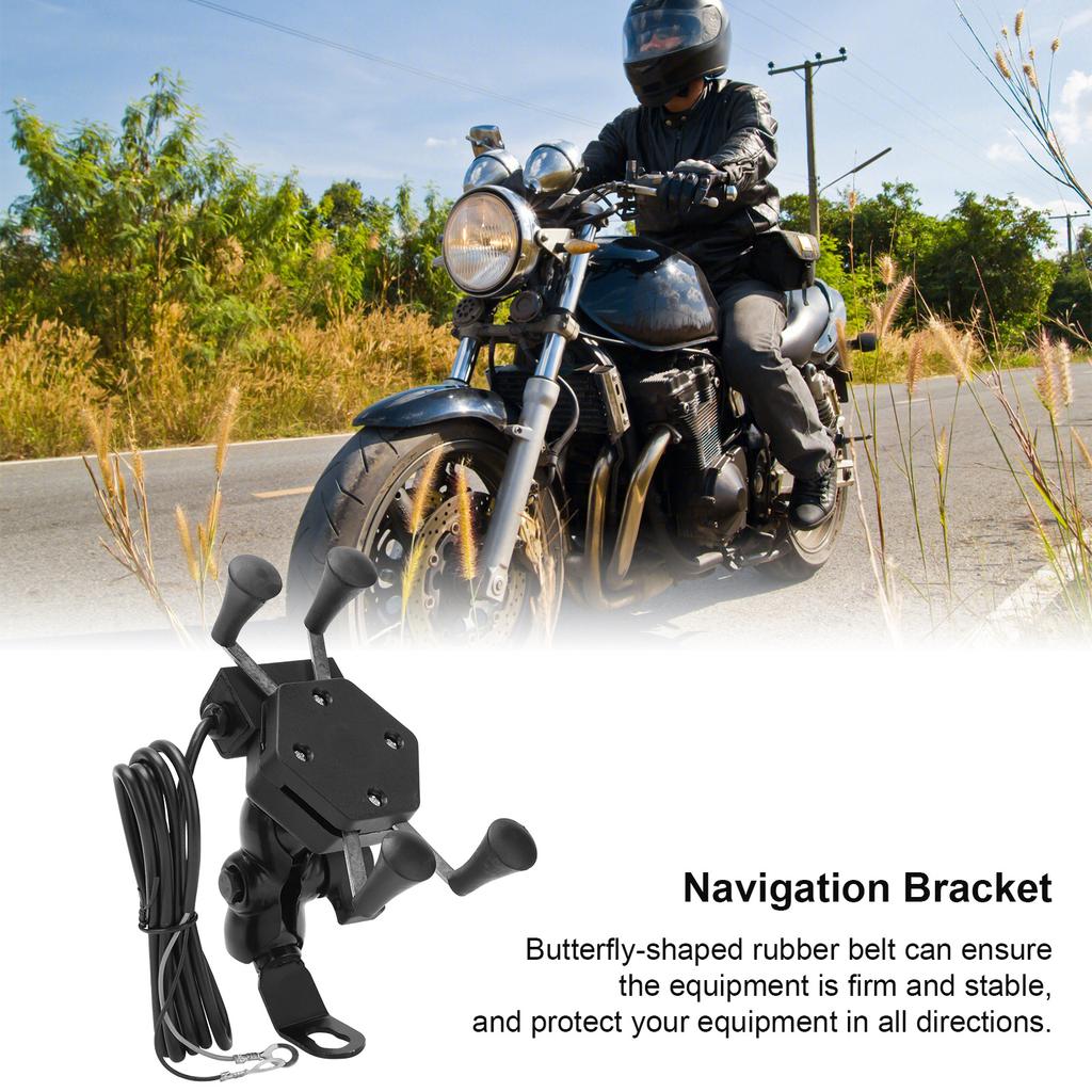 Motorcycle Phone Mount Bracket Scooter X?Shape Phone Holder Support Kit Bike Accessory