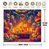 The vibrant Dia de los Muertos banner - party decoration featuring festive skulls,zyc