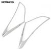 Head Light Lamp Cover Trim For Hyundai Santa Fe 2013-2015 2016 2017 Chrome Headlight Headlamp Protector Accessories Car Styling