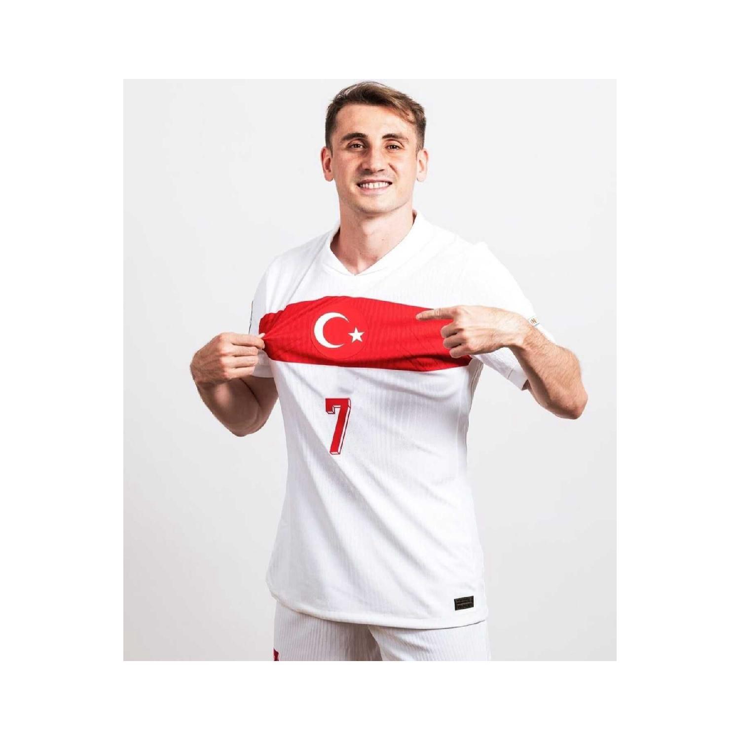 

Турция Евро-2024 Керем Актрколу Домашняя детская майка (белый) S белый