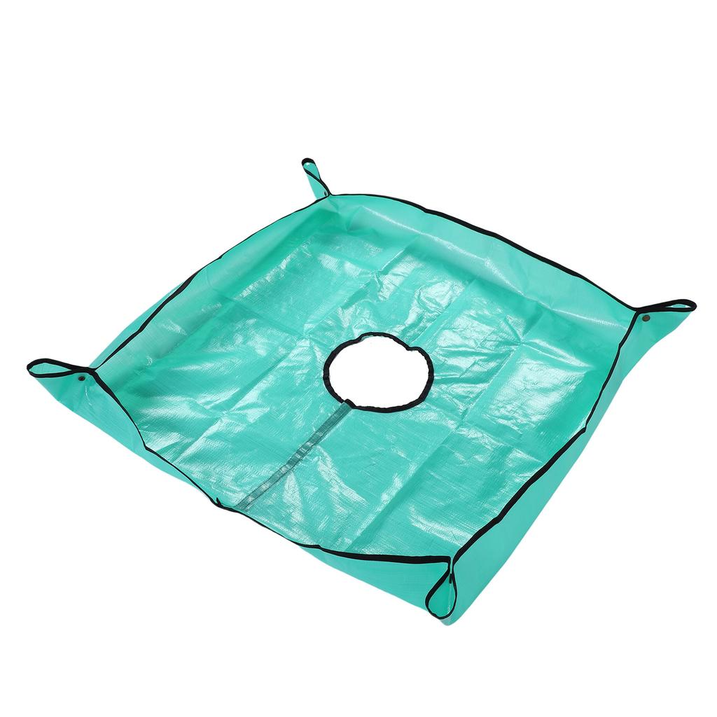 Landscape Tarp 7.8in Hole Water Proof Pruning Tarp with 4 Corner Buckle for Bush Shrub Tree Trimming