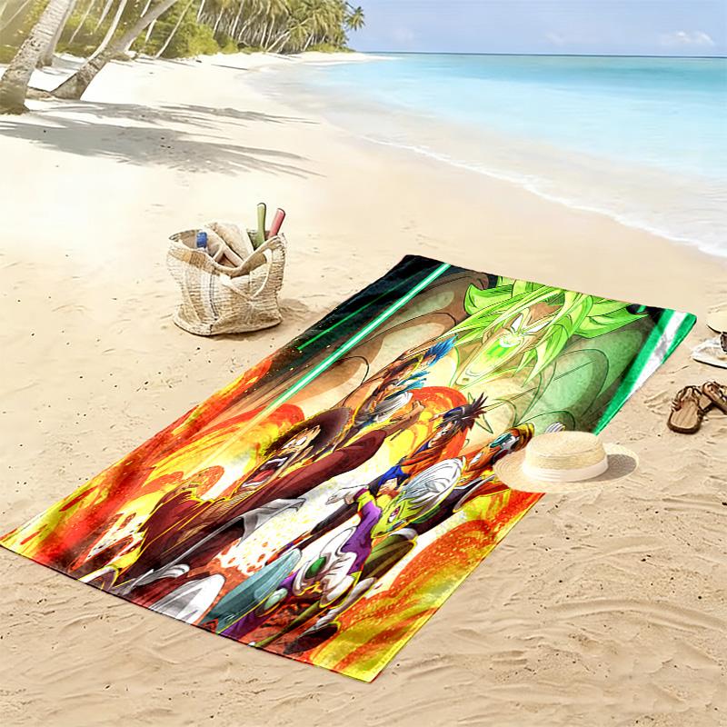 Superhero Clash: Epic Battle Unleashed Beach Towel Portable for Travel Beach Absorbent Bath Towel Swim Seaside Comfort Printing Fashion