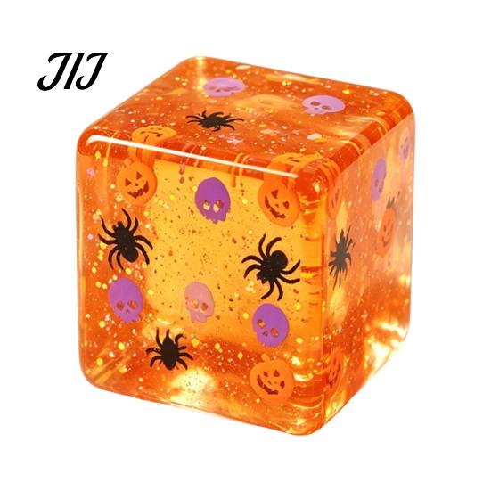 Halloween Stressball Sensorisches Spielzeug, Knetspielzeug mit Kürbis Schädel Spinnenmuster, Klar Angstlinderung Partygeschenke