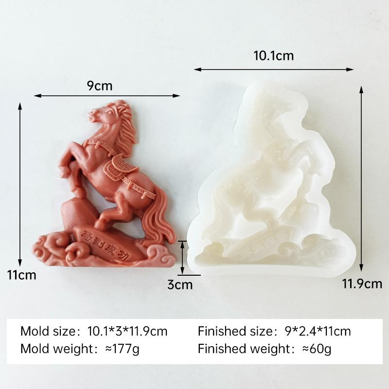 

Сделай сам Гипсовая поделка Лошадь Силиконовая форма Настольное украшение Форма для гипса и смолы Форма для литья Мыло ручной работы Ароматическая свеча