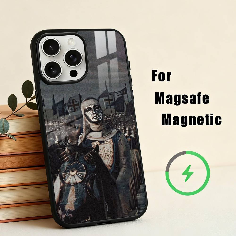 Custodia per Telefono B-Baldwin IV di J-Gerusalemme per iPhone 17,16,15,14,13,12,11 Plus, Per Copertura di Ricarica Wireless Magnetica
