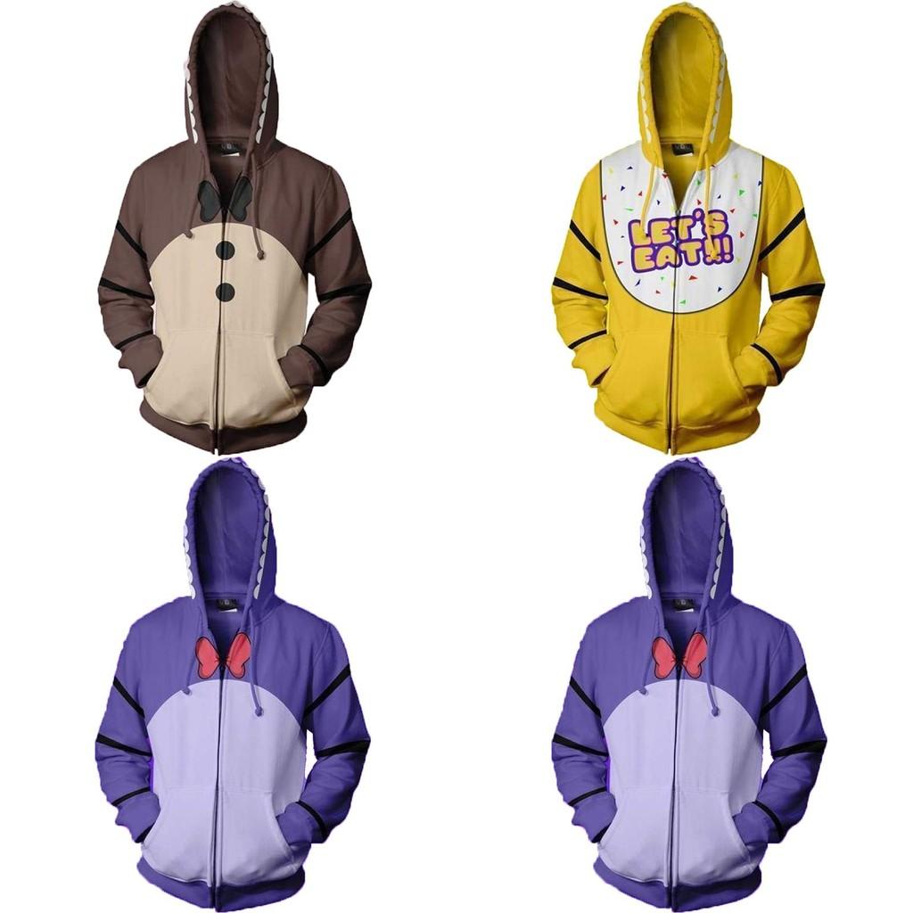 Prémiová mikina s kapucí Five Nights At Freddy's Fnaf Cosplay kostým s živým vzorem