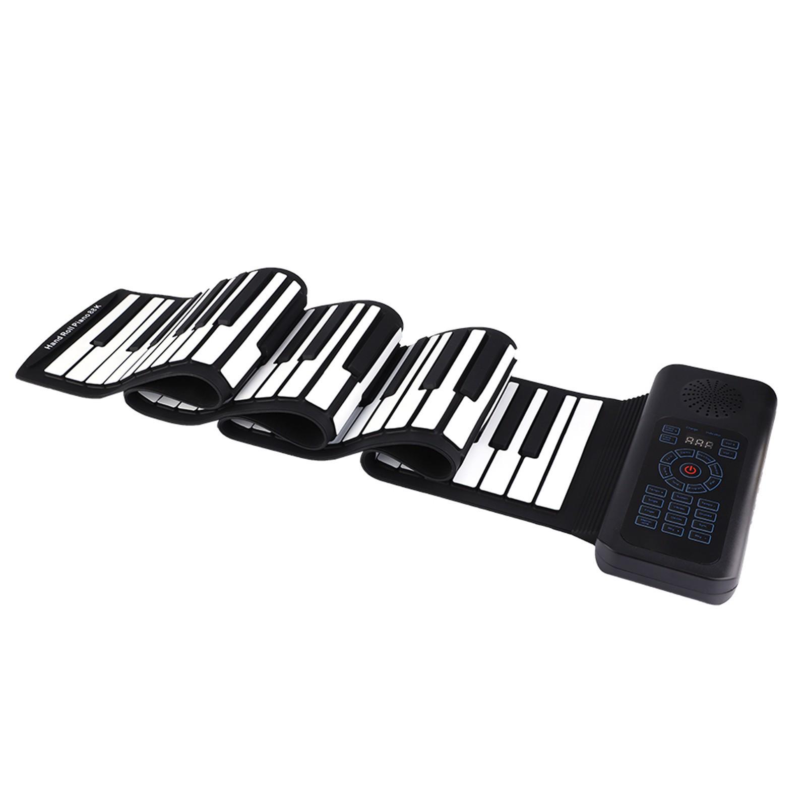 88-Key Portable Silicone Roll-Up Piano Keyboard - Thickened, Foldable, Electronic for Adults