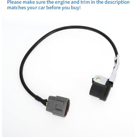 1 Pc Crankshaft Position Sensor for Mazda Protege DX, LX 1.6 2001 Sturdy Metal Plastic Black Engine Crank CKP Sensor