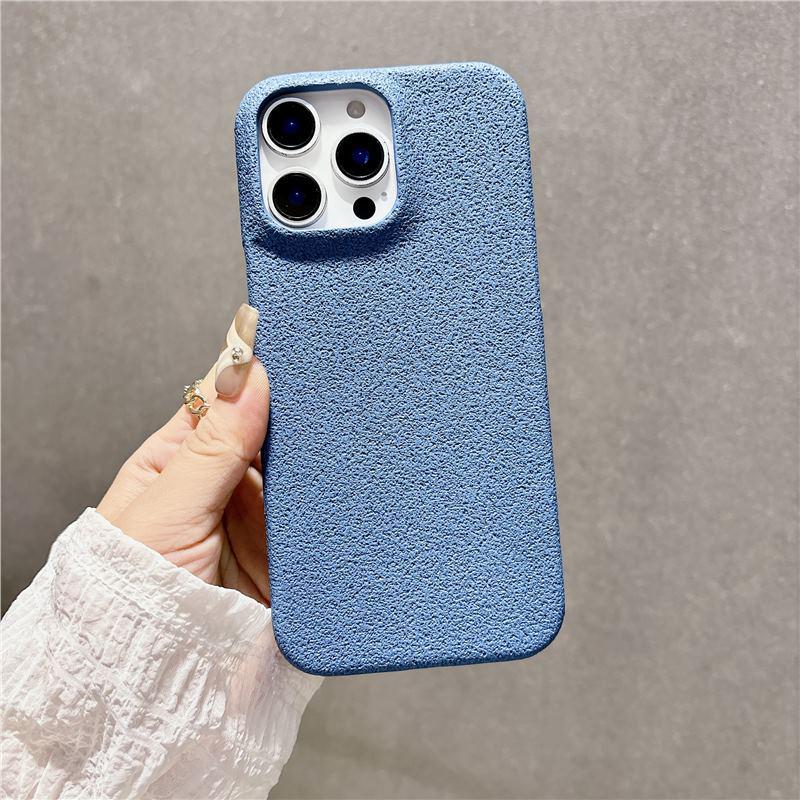 

Fits iPhone 16 Pro Max, solid color case with moon pit pattern, compatible with iPhone 15, 14, and 13 for drop protection. 15 синий