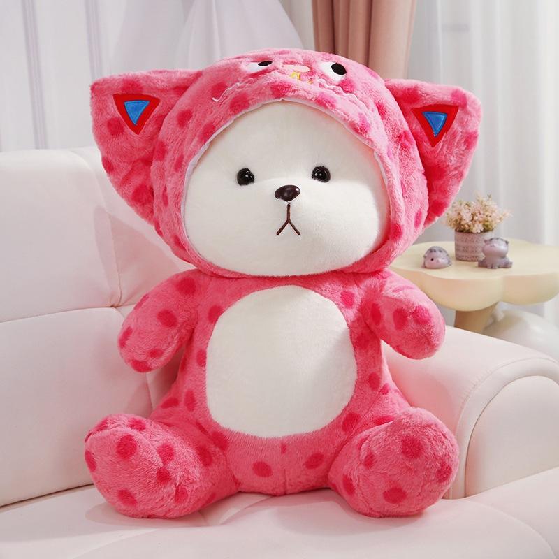 New Style Transformed Into Polka Dolls, Bear Dolls, Chinese Valentine's Day Gift for Girls, Bear Comforting Plush Dolls
