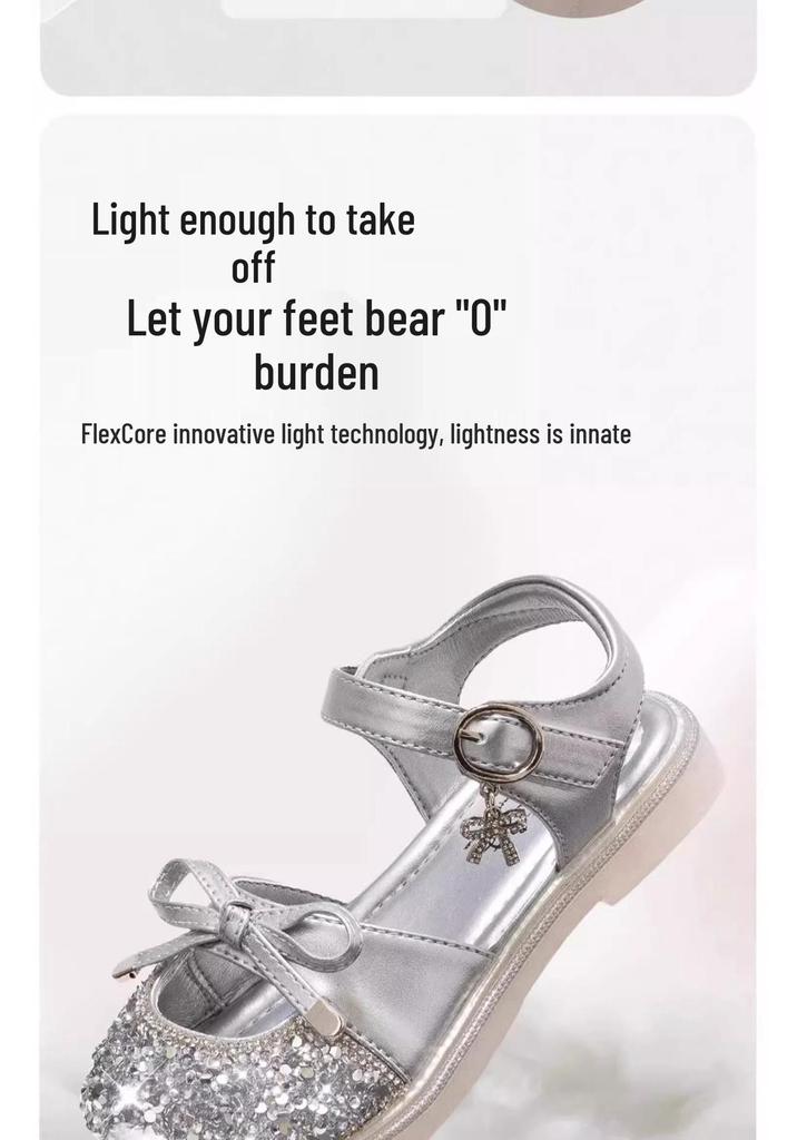 2026 Summer Crystal Princess Sandals - Closed-Toe Soft Sole for Baby Girls