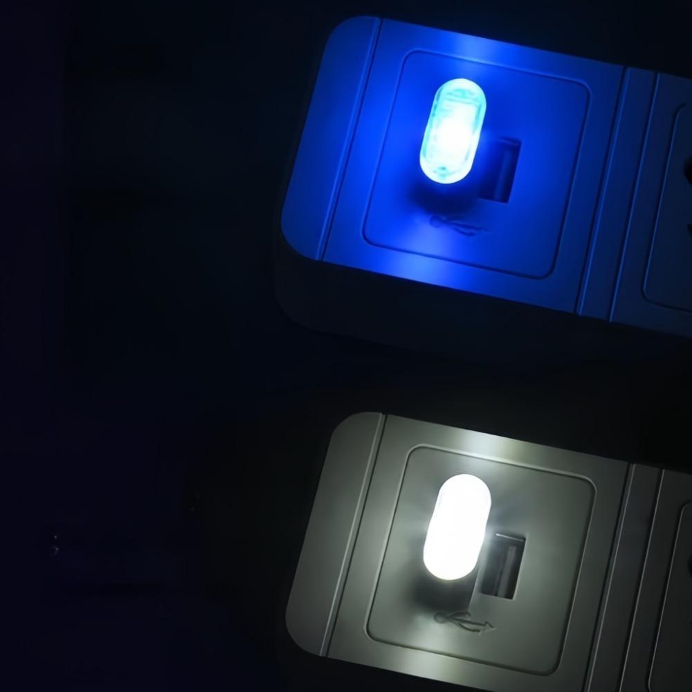 Mini Plastic Small Night Lights USB LED Atmosphere Lights Car Interior Neon Decorative Lamp Emergency Lighting for Plug Play
