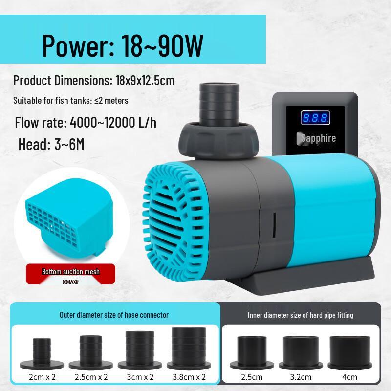 Kaidi Aquarium Variable Frequency Submersible Pump CN plug (adapter included)