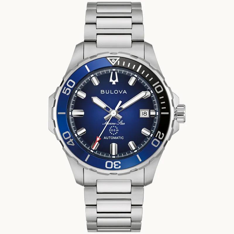 Bulova Marine Star Series Automatic 41mm Men s Watch 98B466 синий