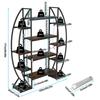 5-Tiered Tall Plant Stand Metal Flower Shelf with Plant Grow Lights for Living Room, Garden, Patio