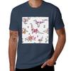 Origami Dinosaurs with Abstract Colorful Splash TShirt Classic Graphic Short Sleeve Top