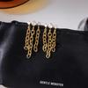 Yori Delicate Cubic Zirconia Chain Tassel Earrings 18k Gold Pvd Plated Popular Daily Classy Waterproof Jewelry Accessory