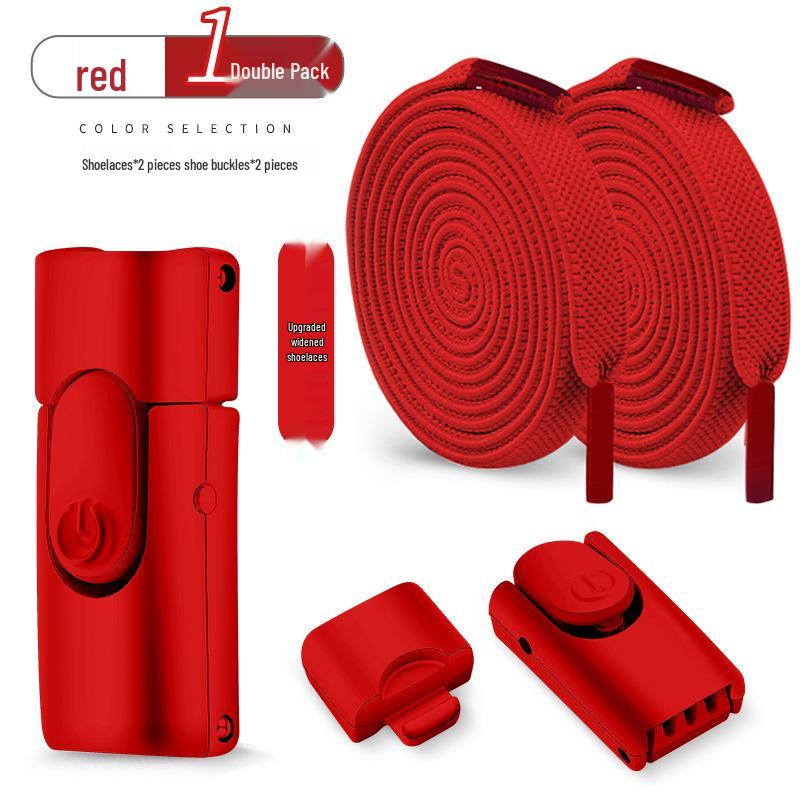 No-Tie Elastic Flat Shoelaces with Metal Buckle for Men & Women