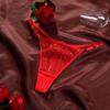 European-Style Pearlescent Sequin Lingerie: Adjustable T-Back Thong for Women