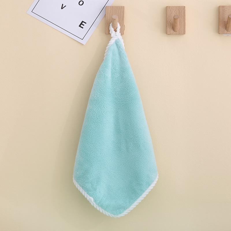 Coral Fleece Lace-Edged Kids' Hand Towel & Bib