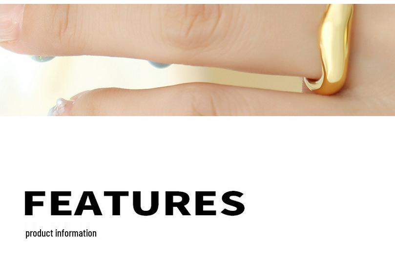 Elegant Gold-Plated Irregular Opening Ring – Simple, Personalized Light Luxury Jewelry for Women