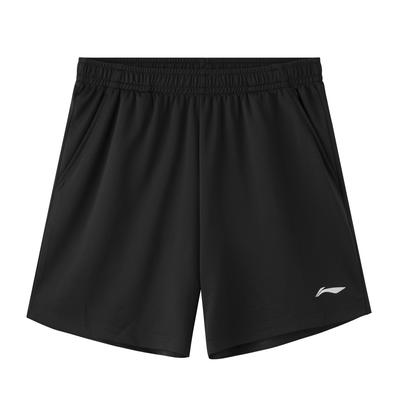 Pure Color Logo Casual Breathable Knit Sports Shorts Men Bottoms Black AKYT063-4