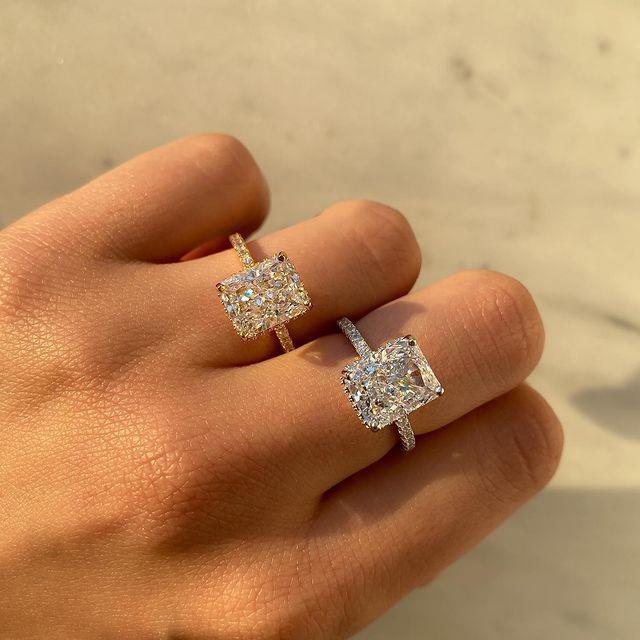 "Europese & Amerikaanse Luxe IJsbloem Slijpvorm High-End Design Ring voor Dames - Super Flits R7233"