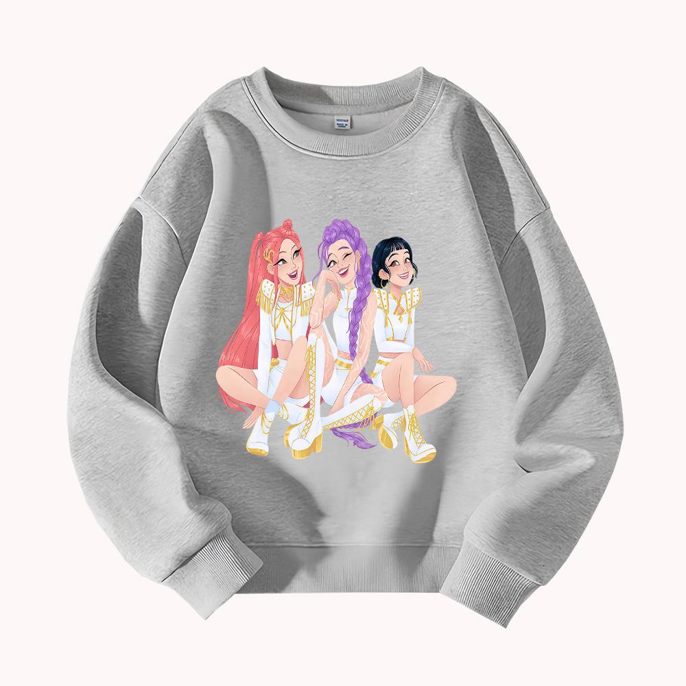 

Anime Girl KPop Demon Hunter Round Neck Sweatshirt Women s Casual Long Sleeve Pullover 160