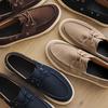 Fashion Suede Leather Men Loafers Elegantes Mens Casual Shoes Leisure Walk Male Slip on Footwear All-match Boat Shoes Outdoor Sneakers