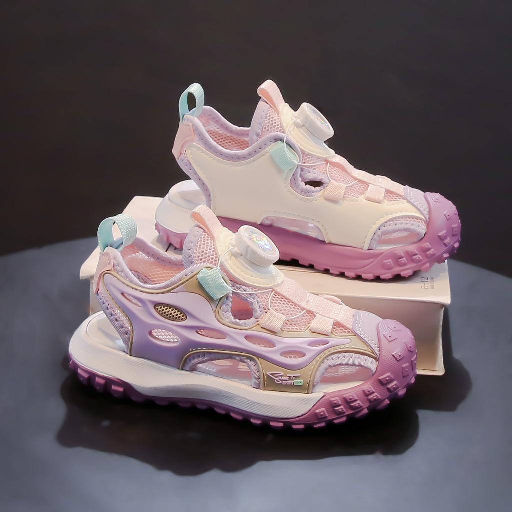 Boys sandals breathable summer new children's bag head beach shoes girls sports sandals anti-kick soft sole tide