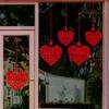 1pcs Valentine's Day Atmosphere Decorative Stickers,Heart-shaped Stickers For Glass Windows And Display Windows, Window Stickers