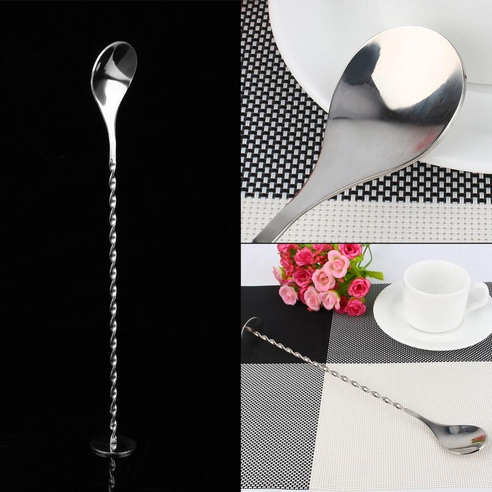 Long Handle Long Spoon Spiral Handle Mixing Spoon Bartending Tool Cocktail Spoon  Bar