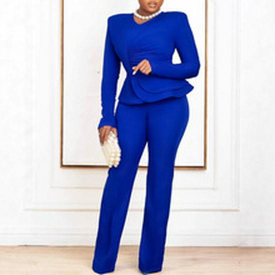 2025 Summer Women's Solid Color V-Neck Slimming Dress: Elegant and Fashionable