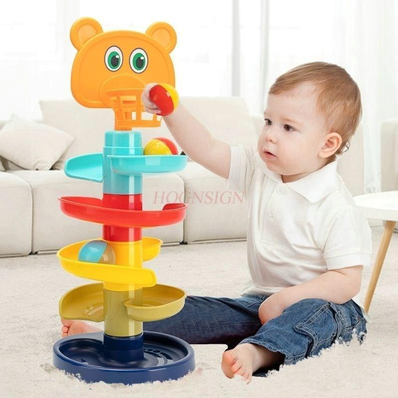 Ball Toys Puzzle Fun Track Sliding Ball Tower Rotating Folding And Early Childhood Education Children'S Toys