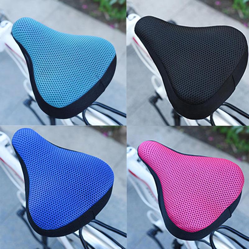 1-6Pcs Bicycle Saddle 3D Soft Bike Seat Cover Cycling Silicone Seat Cushion Cycling Breathable Saddle Comfortable Bicycle Bike