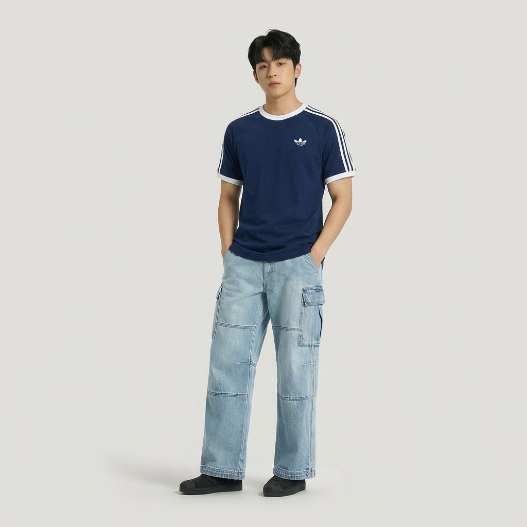 adidas Camiseta Masculina Originals 3S TEE Manga Curta