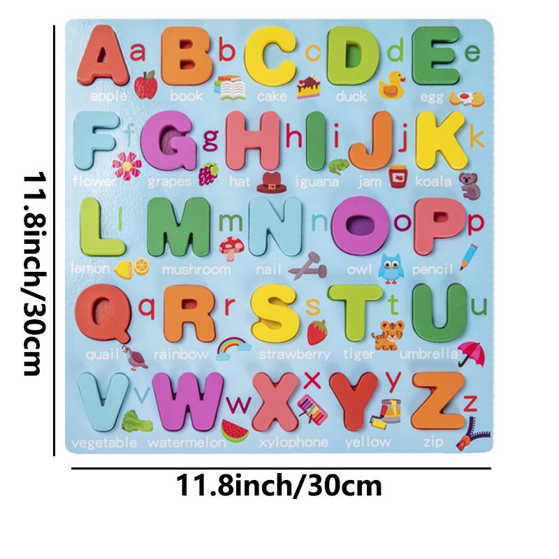 

1 шт. деревянные игрушки Монтессори, головоломка с английским алфавитом, детское дошкольное образование, обучение английскому языку, ручная игра-головоломка, детская игрушка