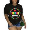 Damen Lustiges Stolzes Pflegekraft-Team Krankenschwester-Dankbarkeitswoche T-Shirt - Herzdesign mit Empathisch, Freundlich, Ruhig, Zuverlässig & Freundlich Schriftzug