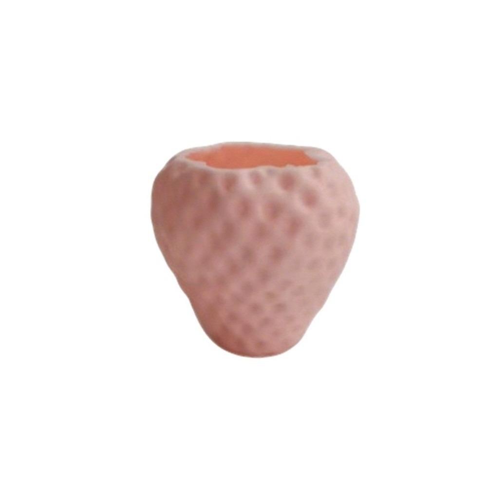 

Ornaments Strawberry Flower Pot Sweet Fruit Shaped Desktop Planter Kitchen Use розовый