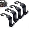 4PCS S-Shaped Car Headrest Hooks, Universal Heavy Duty Car Seat Back Hooks, Multifunctional Vehicle Interior Storage Hanger for Bags, Purses, Coats,