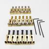 Set von 6 Messing-Sattelsets Reines Kupfer Elektrische Gitarren-Steg-Sattelsets 10,5/10,8 mm Saitenabstand Sattelsets Saiten-Durchzieh-Sattelsets