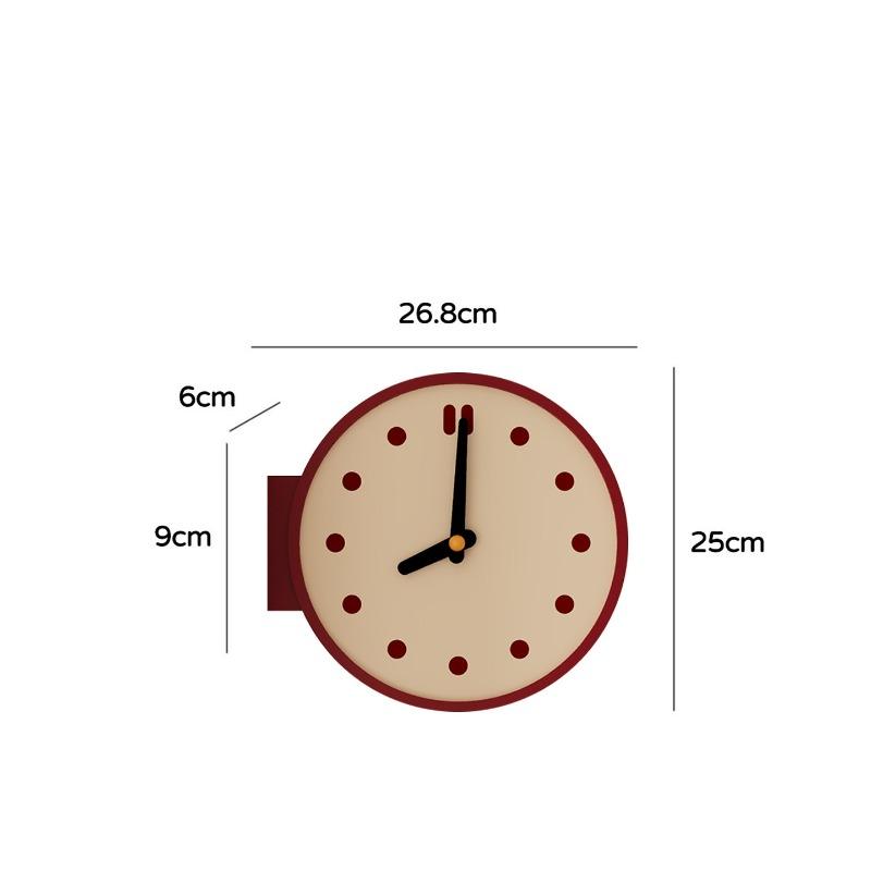 

BEPAN Simple Modern Corner Clock Household Wall Clock Living Room New High-end Corner Double-sided WallClock Home Decoration Diameter 23CM