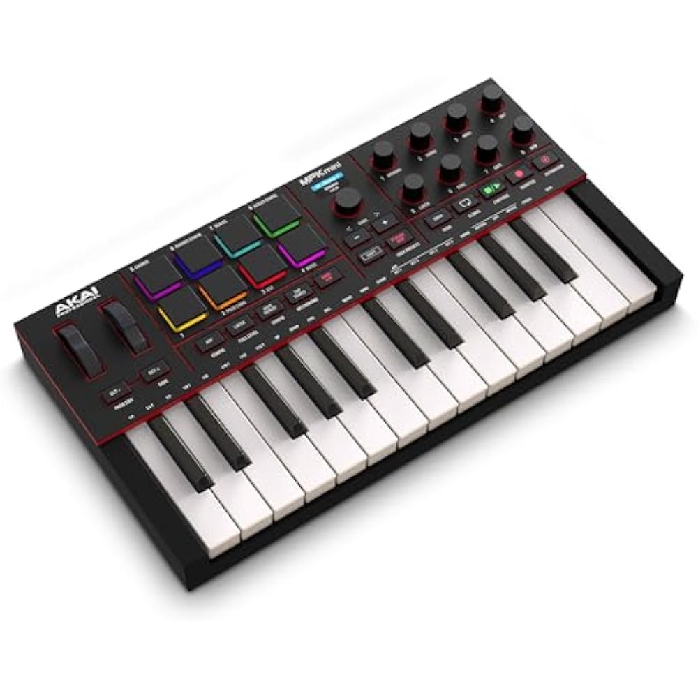 Akai Professional MPK Mini IV USB-C MIDI Keyboard Controller for Beginners and Music Producers — ...
