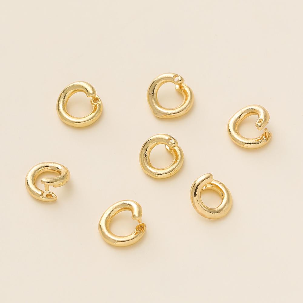 10Pcs/Pack 14/18K Gold Color Plated Open Jump Rings Split Rings Connector For Necklace Bracelets Jewelry Making Accessories