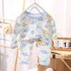 New Spring/Summer Cotton Baby Pajama Set - A-Grade Thin Cartoon Design for Boys & Girls (0-2 Years)